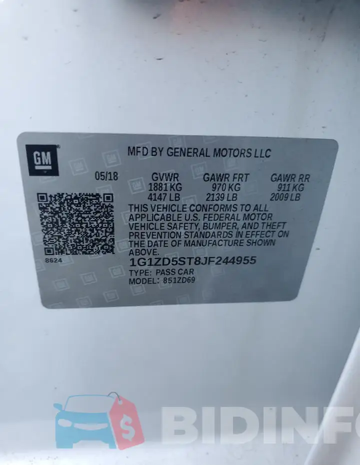 1G1ZD5ST8JF244955 Photo# 12