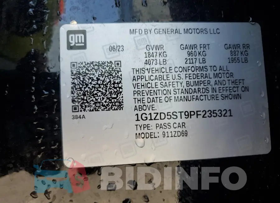 1G1ZD5ST9PF235321 Photo# 13