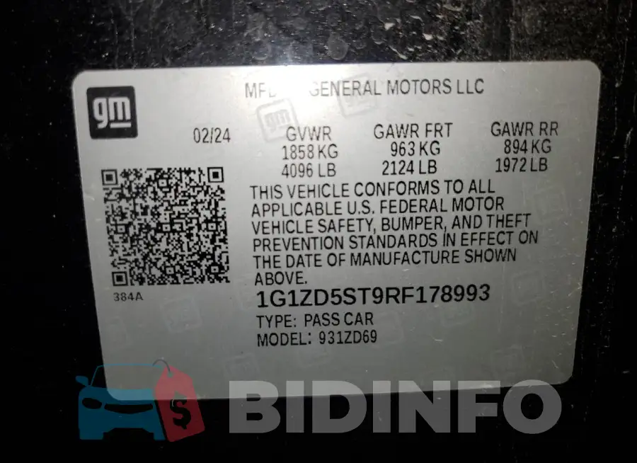 1G1ZD5ST9RF178993 Photo# 12