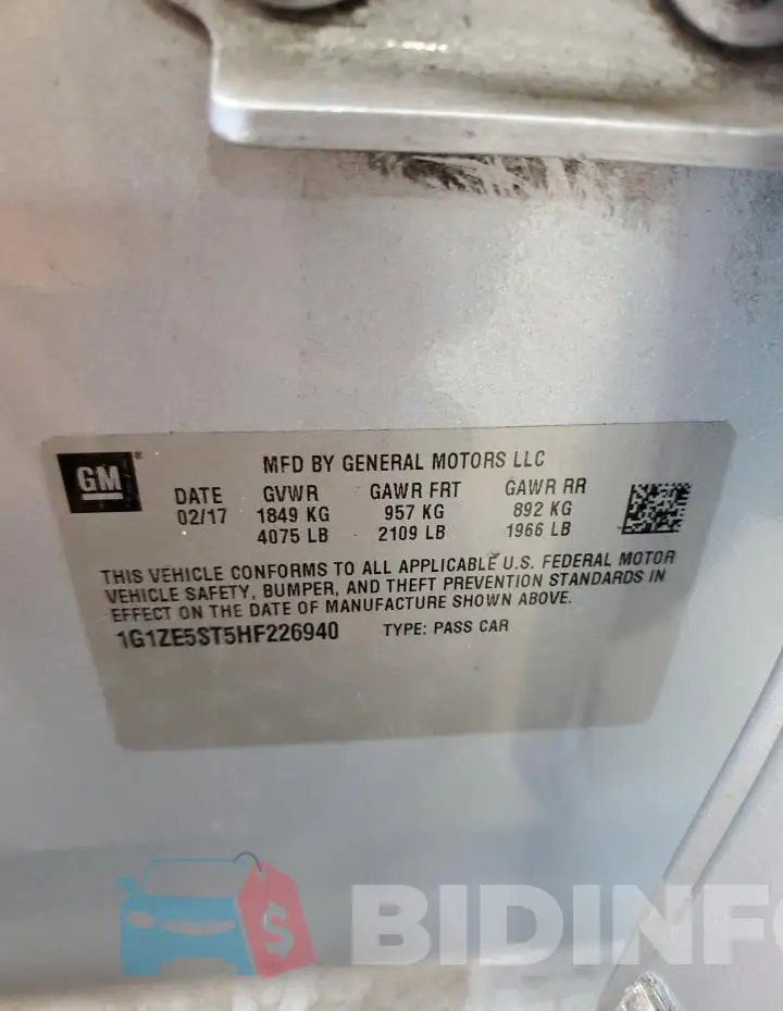 1G1ZE5ST5HF226940 Photo# 12