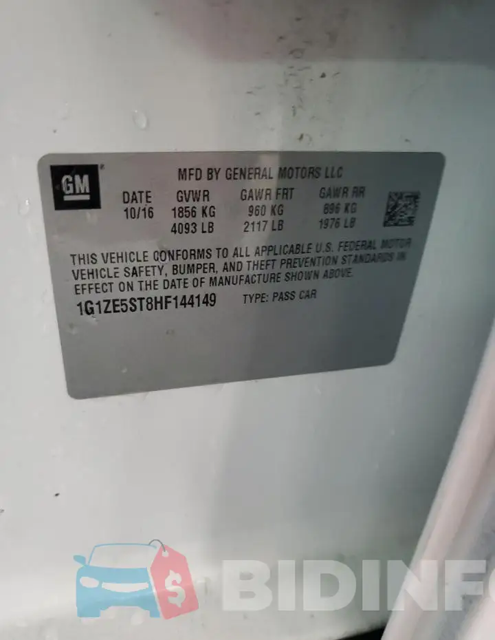 1G1ZE5ST8HF144149 Photo# 12