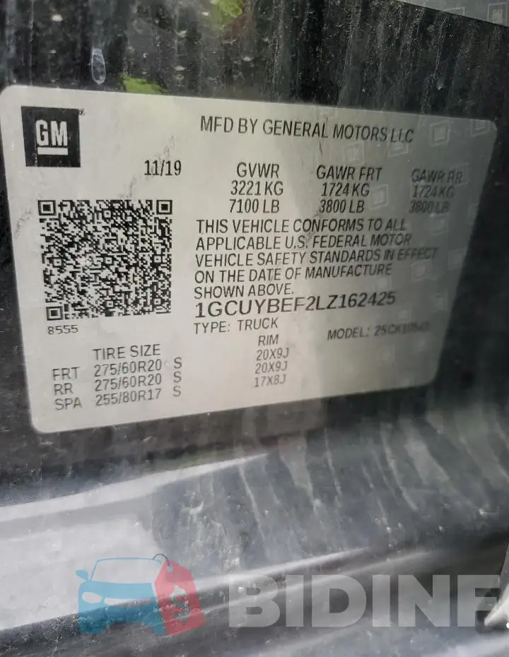 1GCUYBEF2LZ162425 Photo# 13