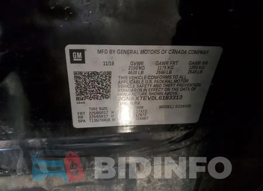 2GNAXTEV0L6183313 Photo# 14