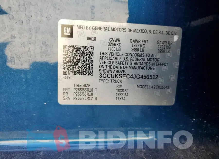 3GCUKSEC4JG456512 Photo# 12
