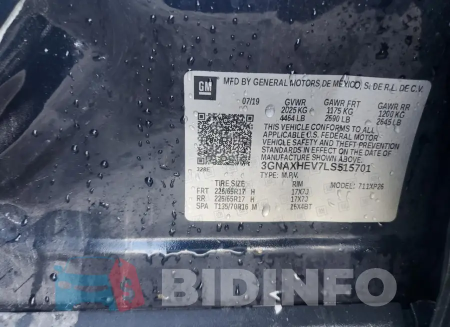 3GNAXHEV7LS515701 Photo# 13