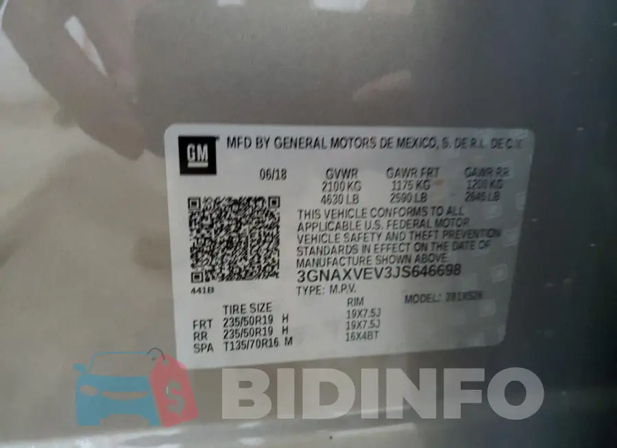 3GNAXVEV3JS646698 Photo# 13
