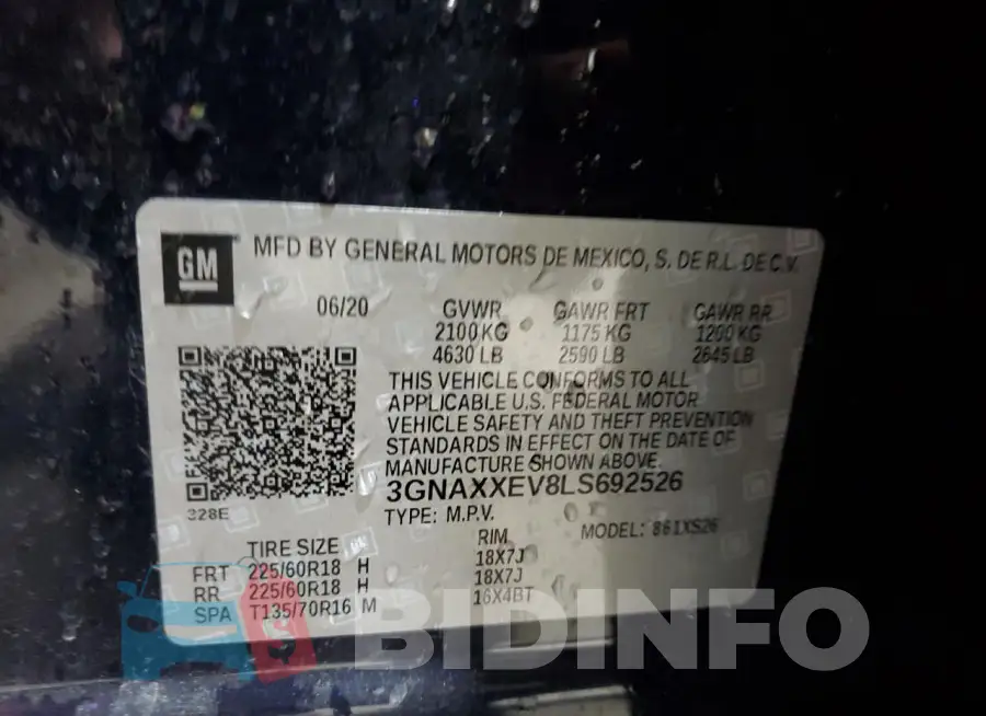 3GNAXXEV8LS692526 Photo# 14