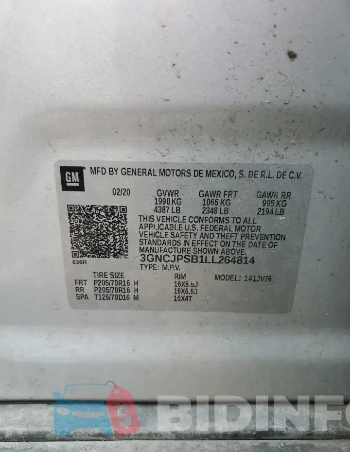 3GNCJPSB1LL264814 Photo# 13