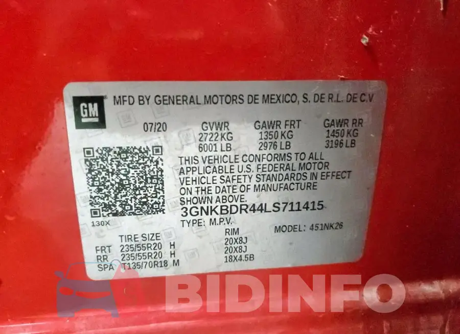 3GNKBDR44LS711415 Photo# 13