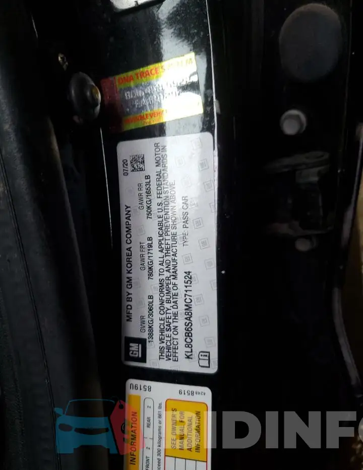 KL8CB6SA8MC711524 Photo# 12