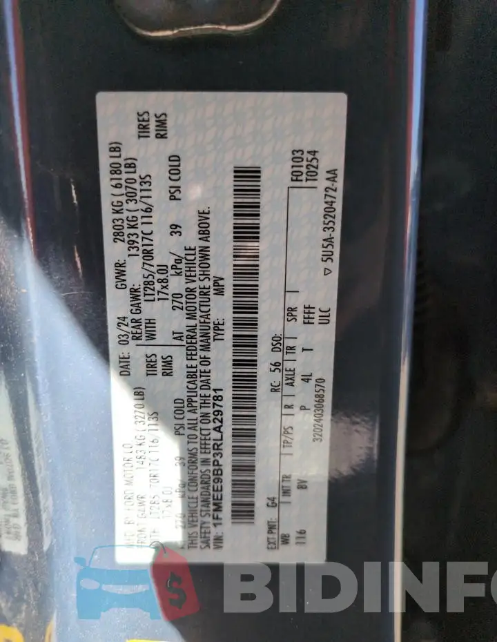 1FMEE9BP3RLA29781 Photo# 13
