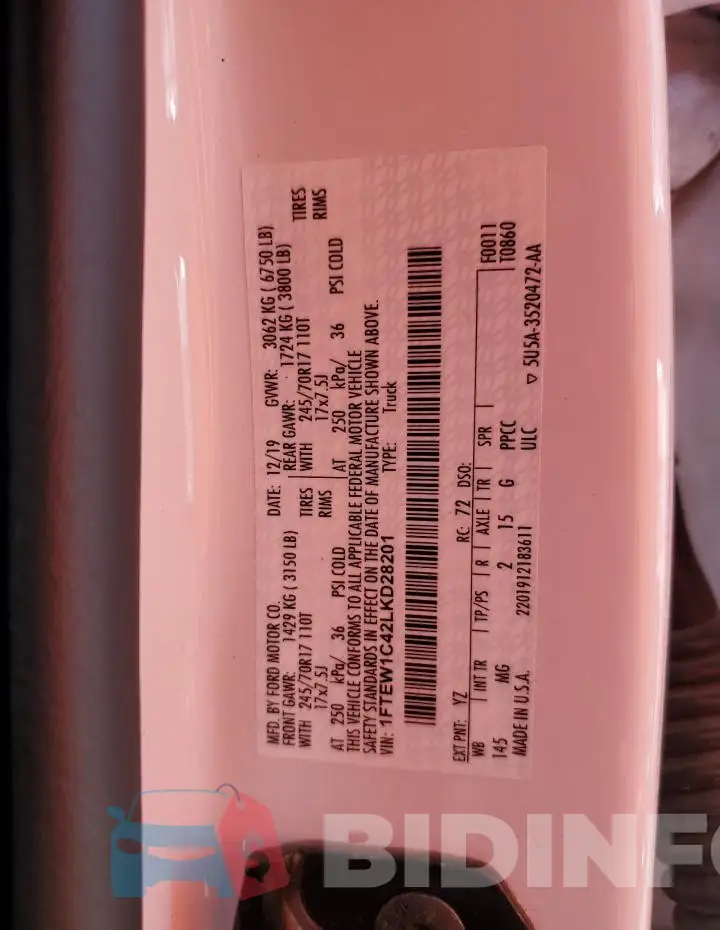 1FTEW1C42LKD28201 Photo# 12