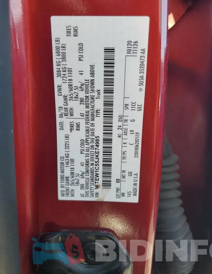 1FTEW1C55JKE74985 Photo# 12