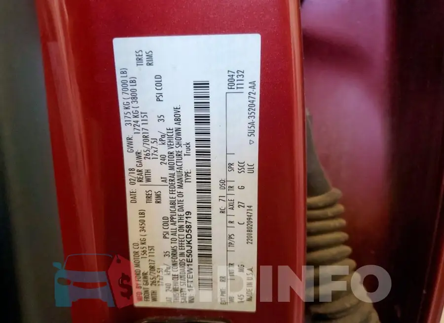 1FTEW1E50JKD58719 Photo# 13