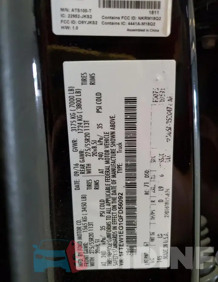 1FTEW1EG1GFD56092 Photo# 12