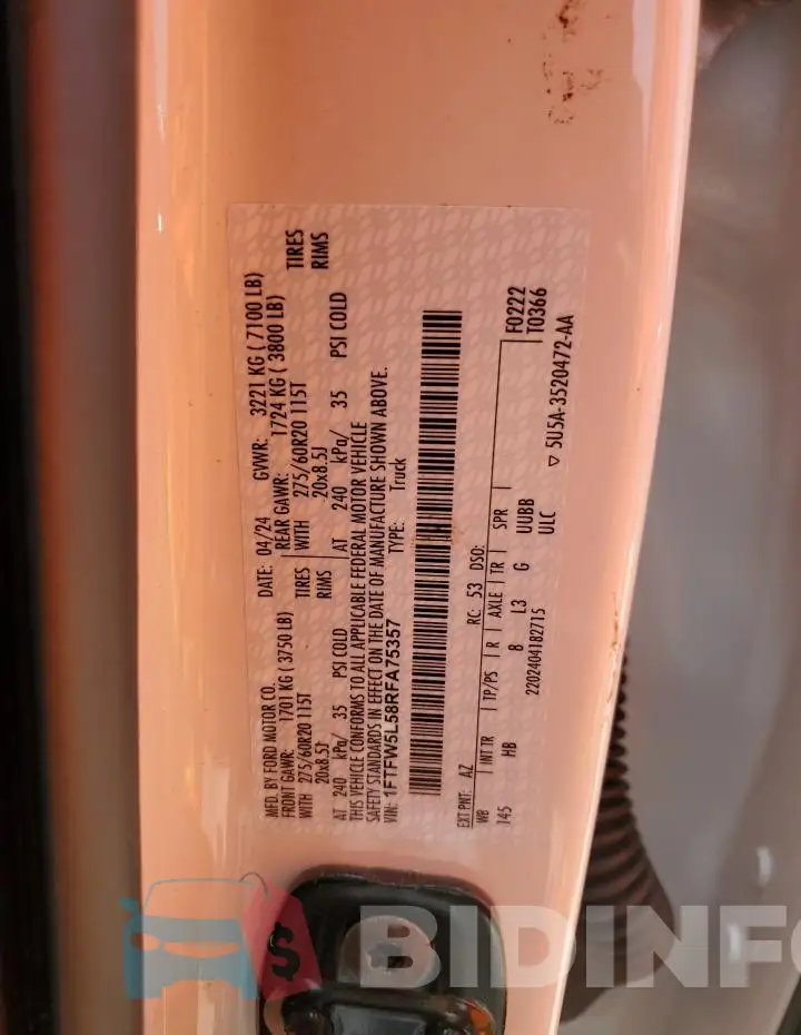 1FTFW5L58RFA75357 Photo# 12