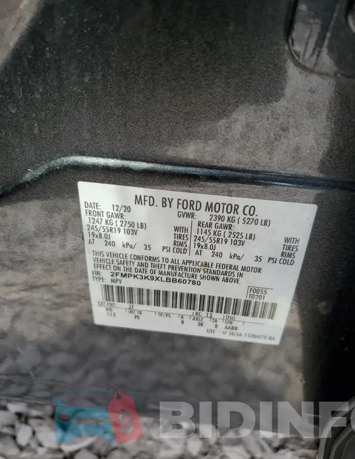 2FMPK3K9XLBB60780 Photo# 14