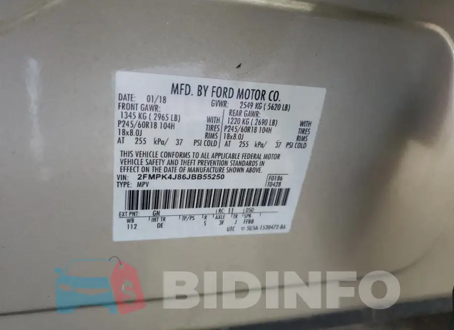 2FMPK4J86JBB55250 Photo# 13