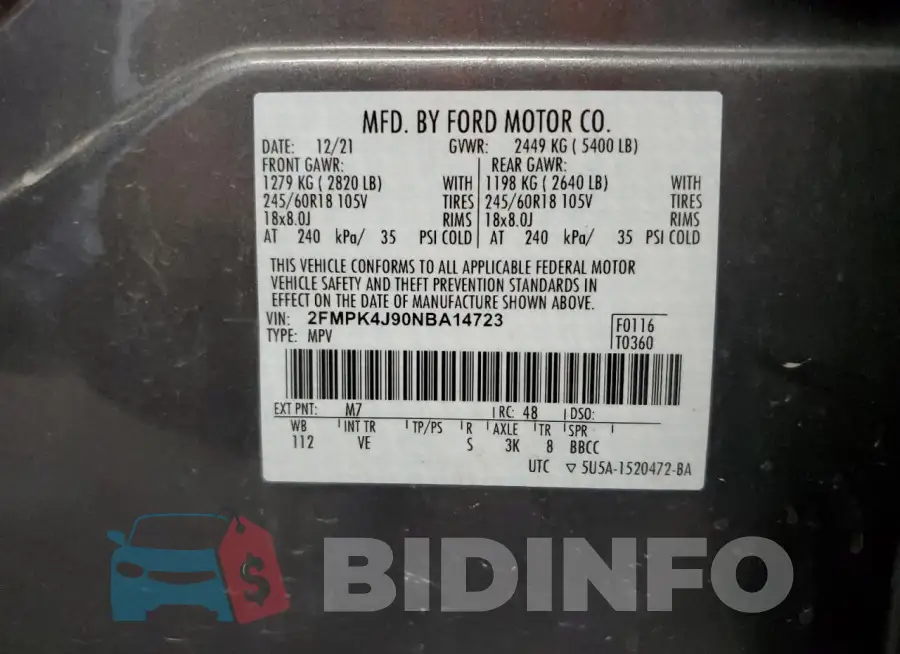 2FMPK4J90NBA14723 Photo# 14