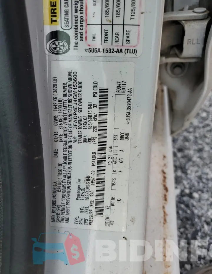 3FADP4EJ4GM153600 Photo# 12