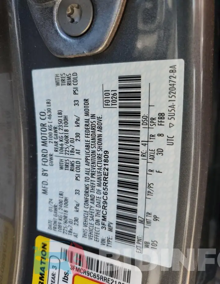 3FMCR9C65RRE21809 Photo# 13