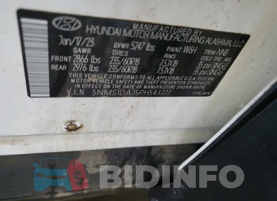 5NMS1DAJ5PH543777 Photo# 14