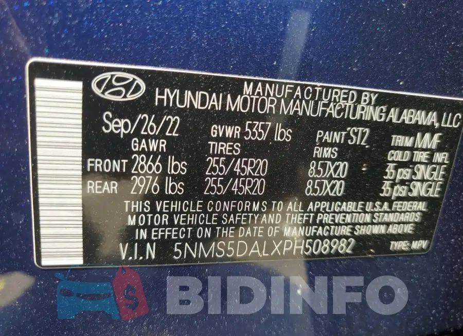 5NMS5DALXPH508982 Photo# 13