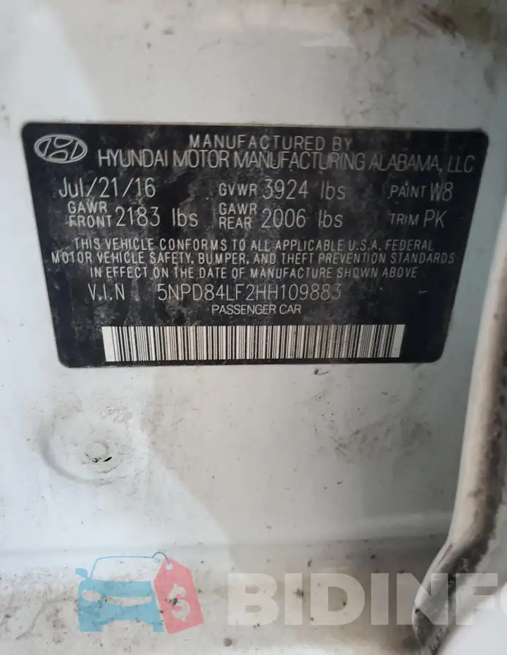 5NPD84LF2HH109883 Photo# 12