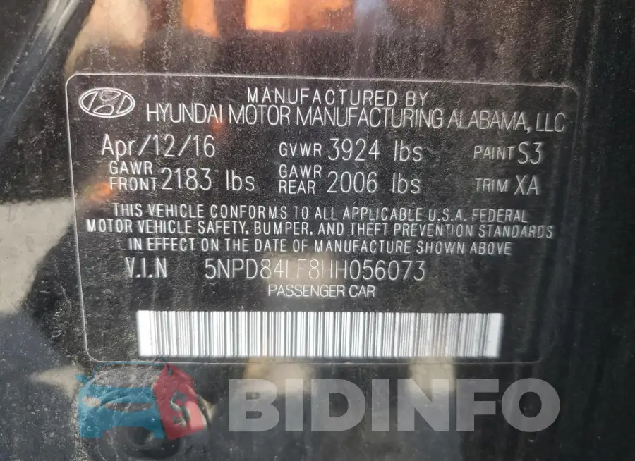 5NPD84LF8HH056073 Photo# 12