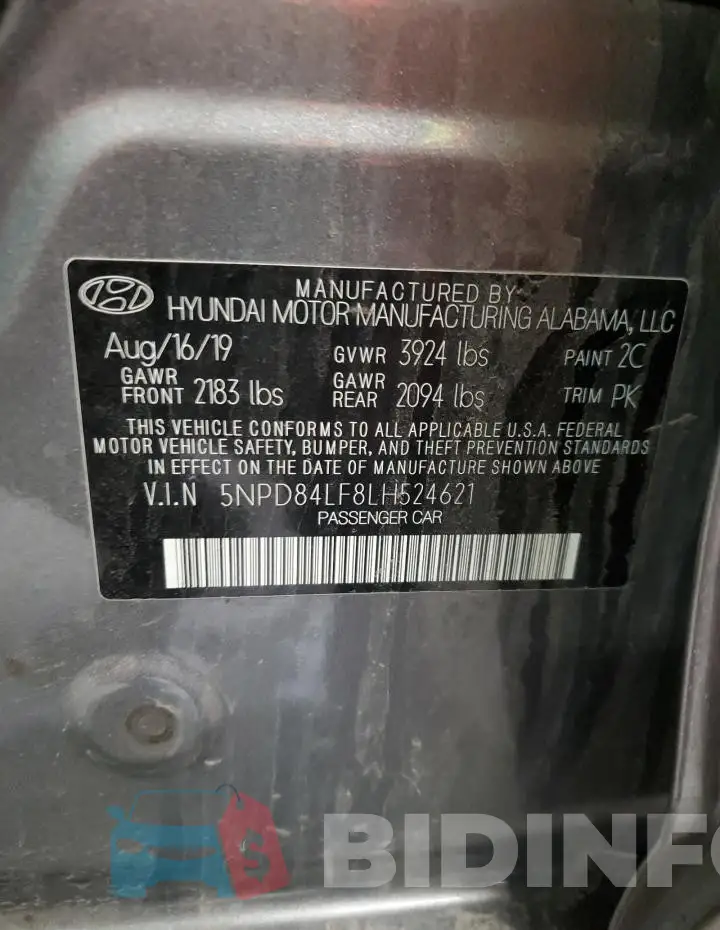5NPD84LF8LH524621 Photo# 12