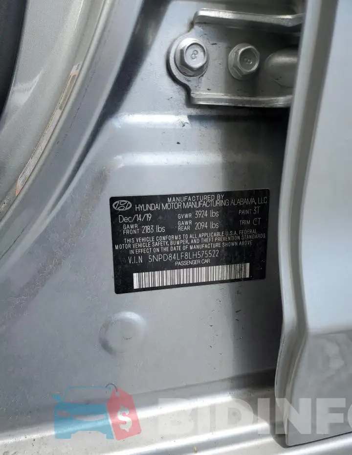 5NPD84LF8LH575522 Photo# 13