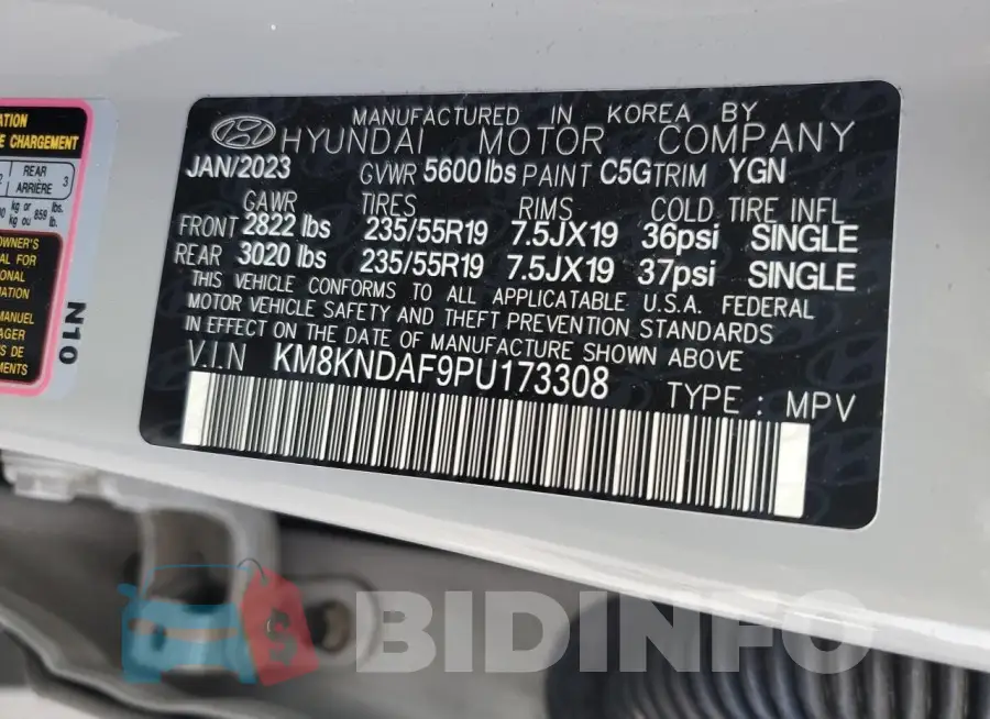 KM8KNDAF9PU173308 Photo# 13