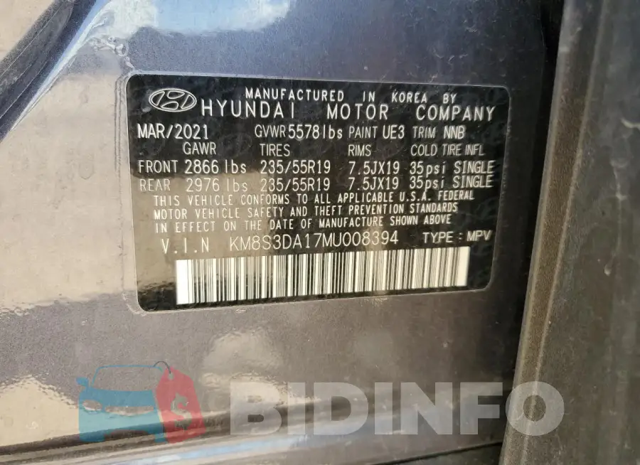 KM8S3DA17MU008394 Photo# 12