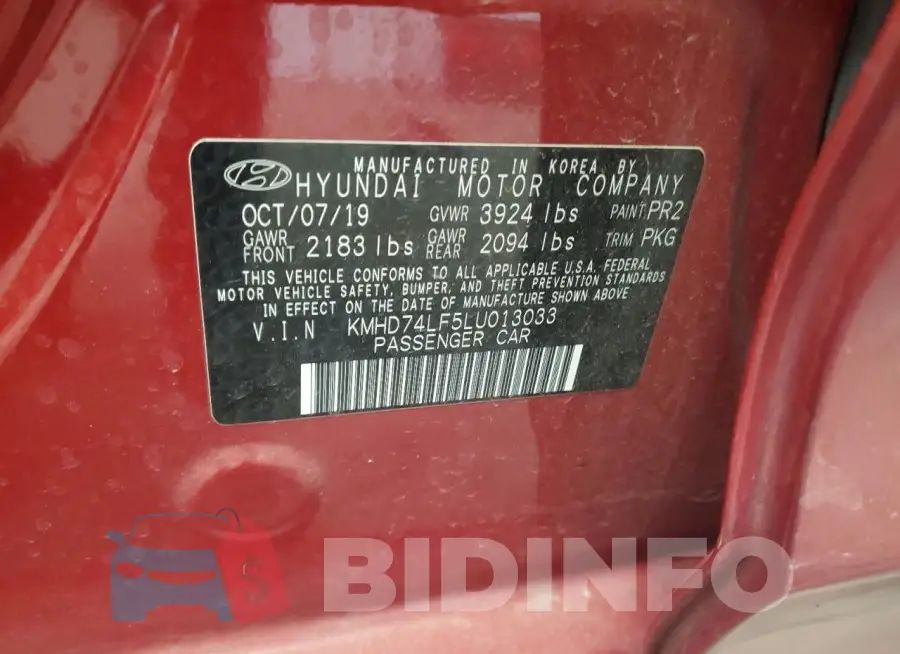 KMHD74LF5LU013033 Photo# 13