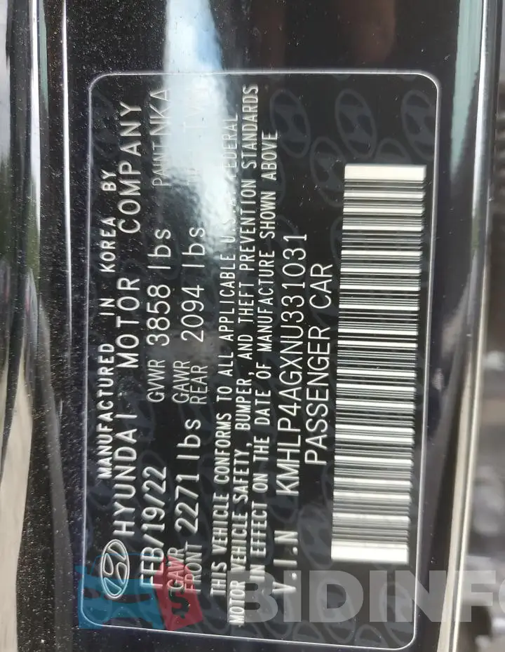 KMHLP4AGXNU331031 Photo# 12