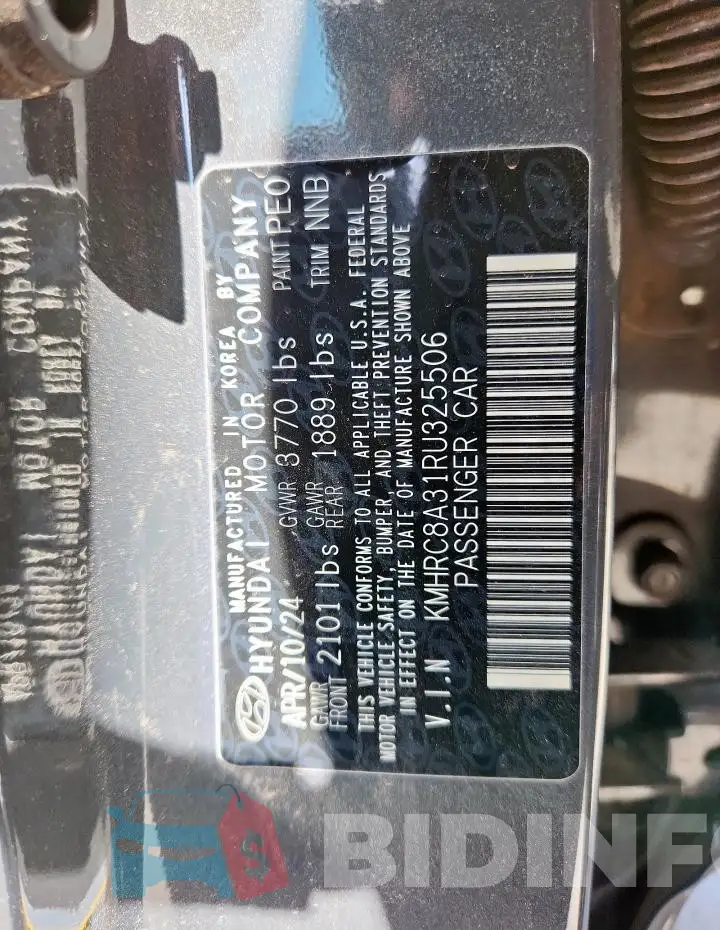 KMHRC8A31RU325506 Photo# 12