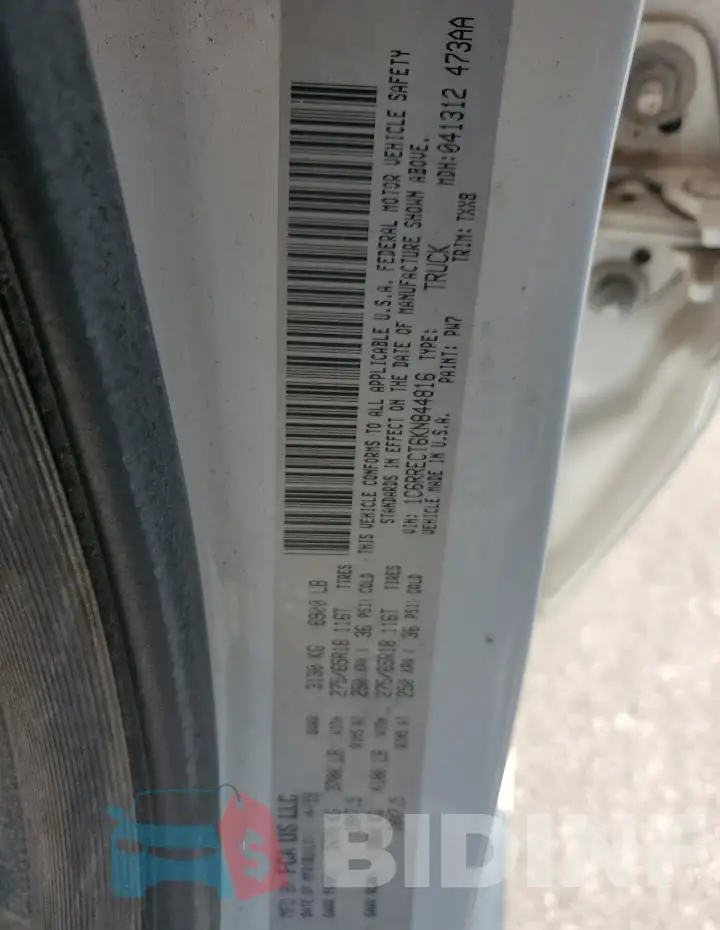 1C6RRECT6KN844816 Photo# 12