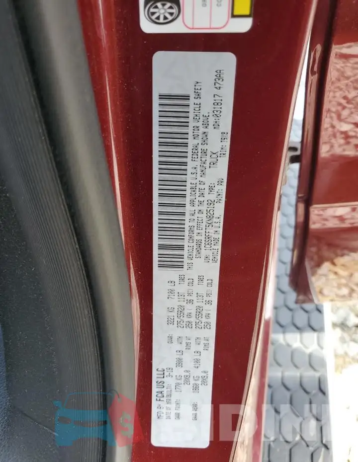 1C6SRFFT5KN825192 Photo# 12
