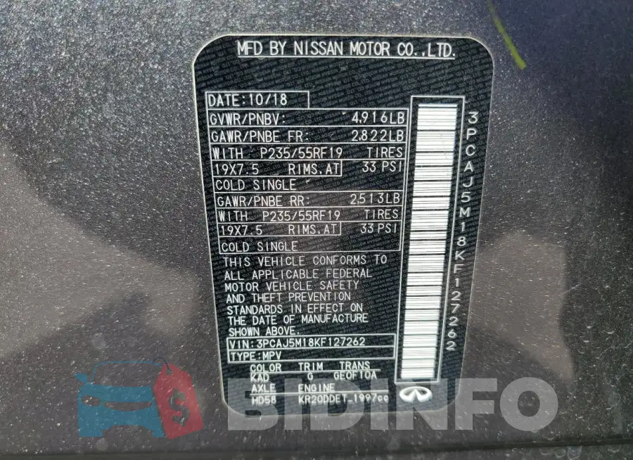 3PCAJ5M18KF127262 Photo# 14