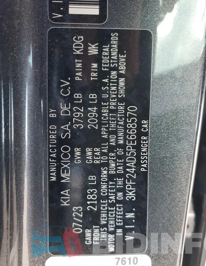 3KPF24AD5PE668570 Photo# 12