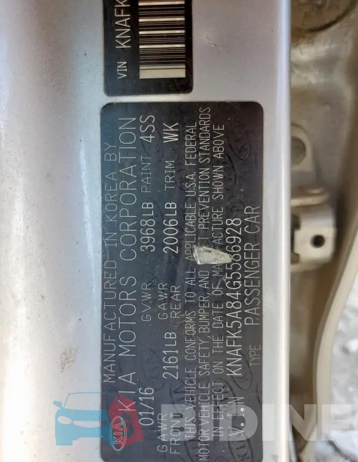 KNAFK5A84G5586928 Photo# 12