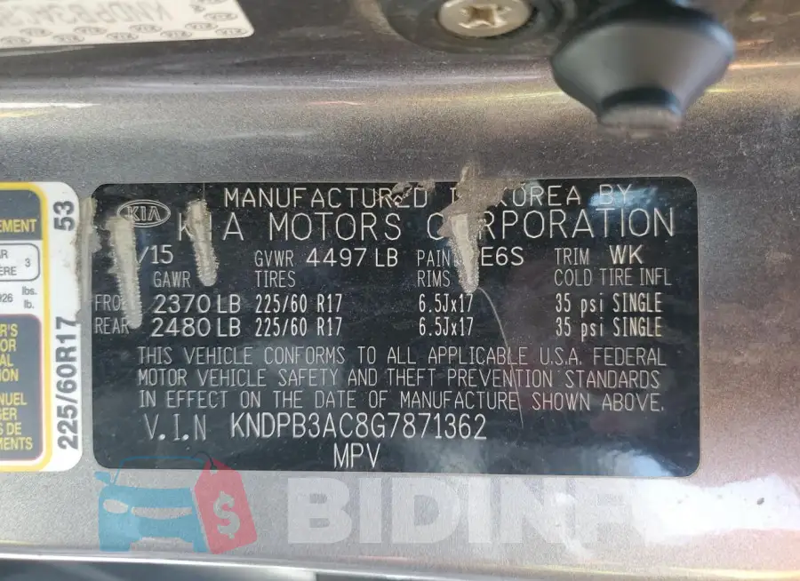 KNDPB3AC8G7871362 Photo# 13