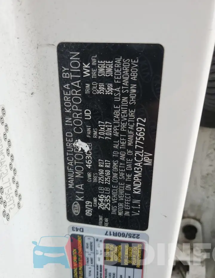 KNDPM3AC2L7756972 Photo# 13