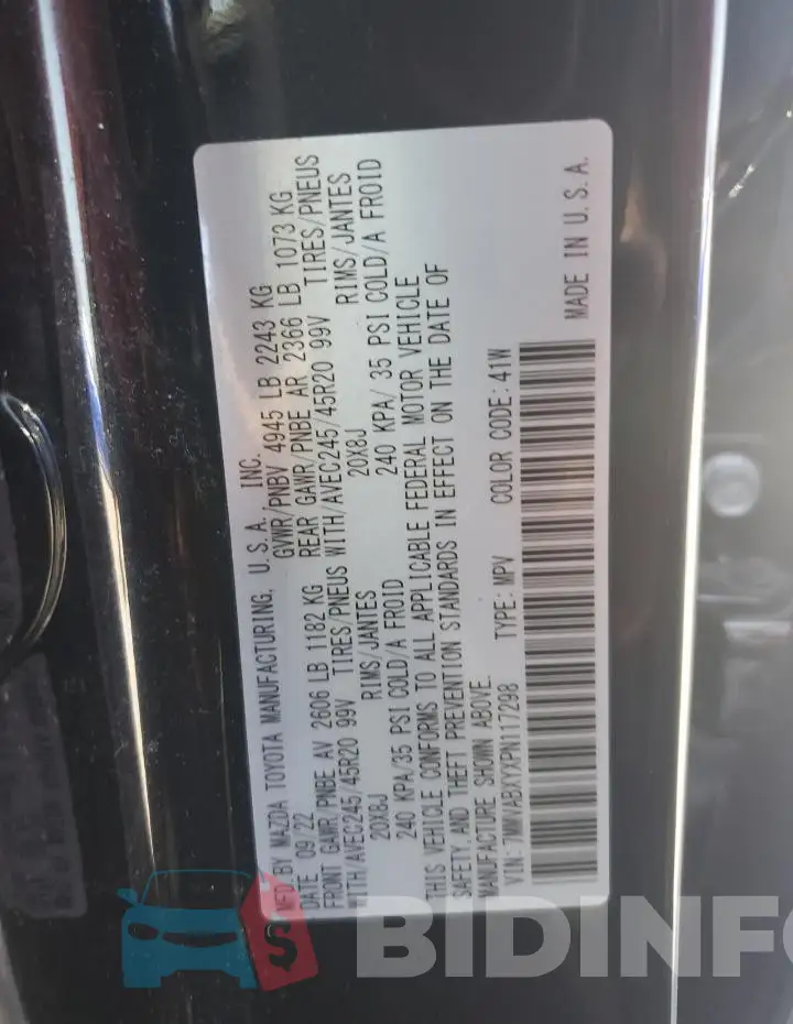 7MMVABXYXPN117298 Photo# 12