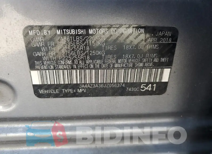 JA4AZ3A36JZ056374 Photo# 13