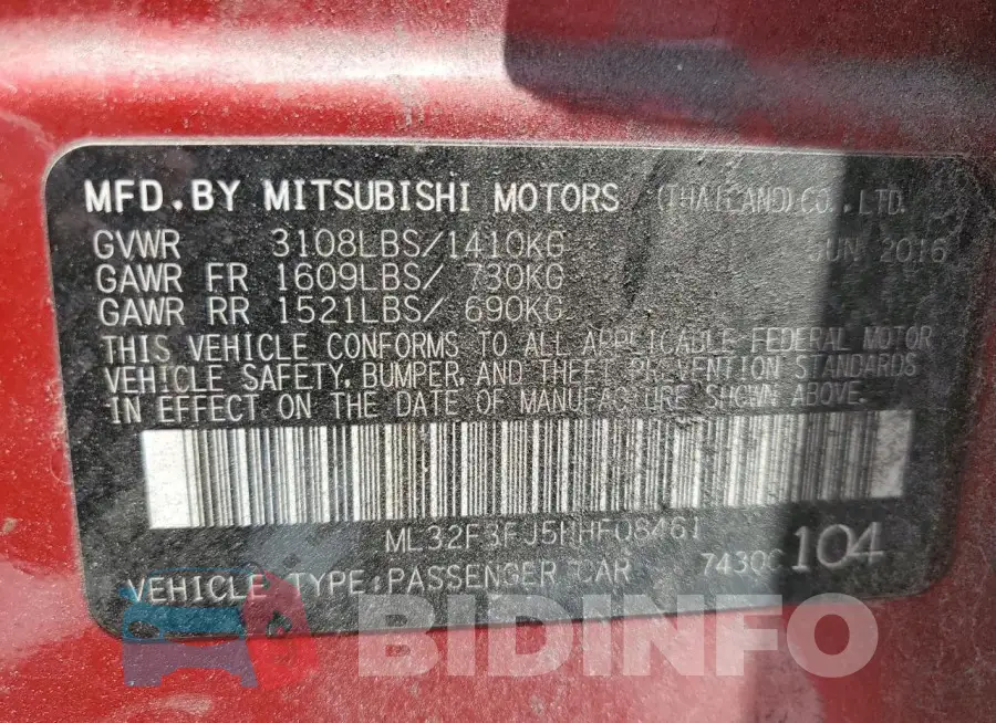 ML32F3FJ5HHF08461 Photo# 12