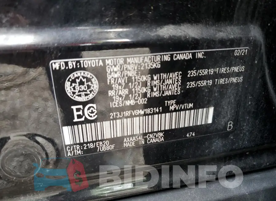 2T3J1RFV6MW183141 Photo# 14