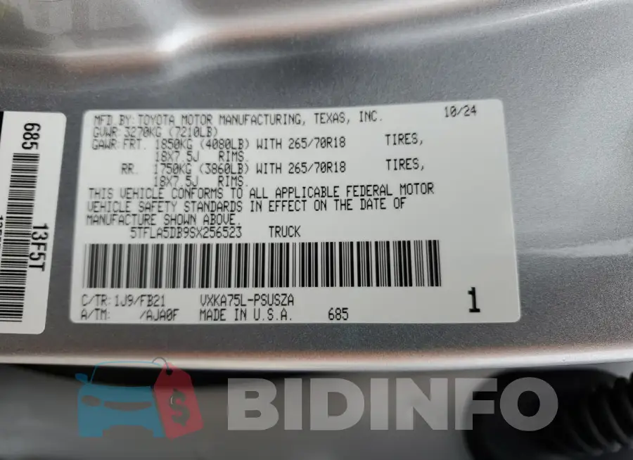 5TFLA5DB9SX256523 Photo# 12