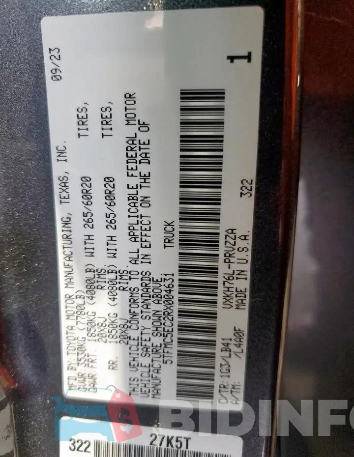 5TFMC5EC2RX004631 Photo# 13