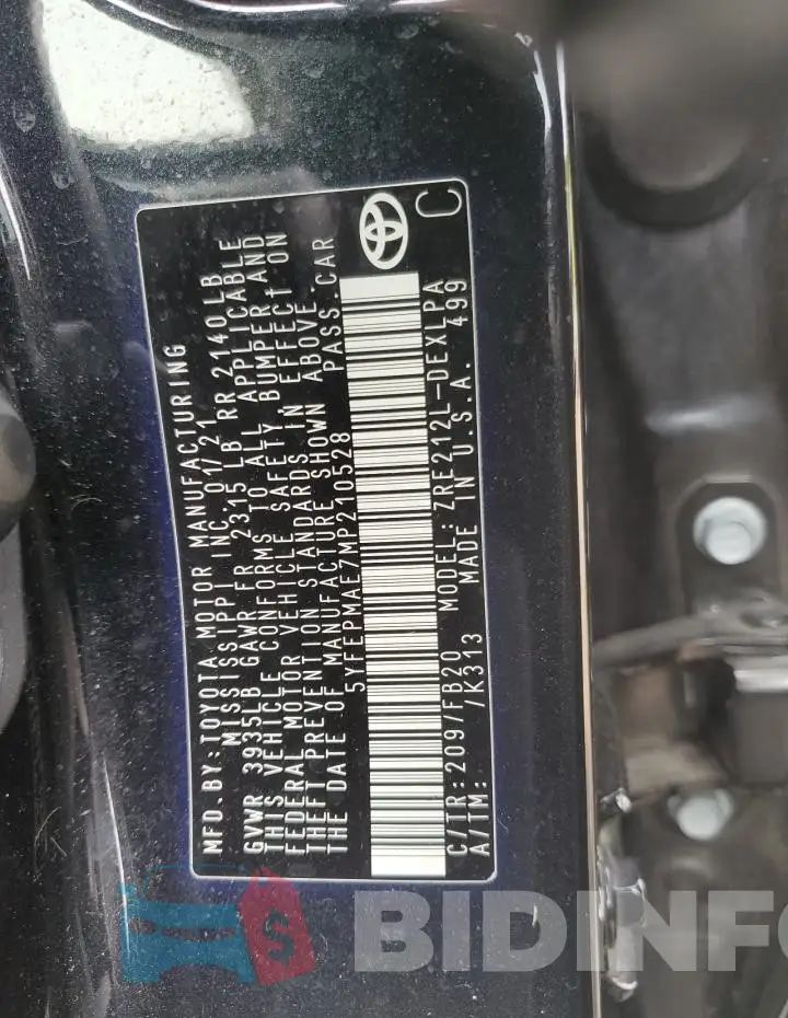 5YFEPMAE7MP210528 Photo# 13
